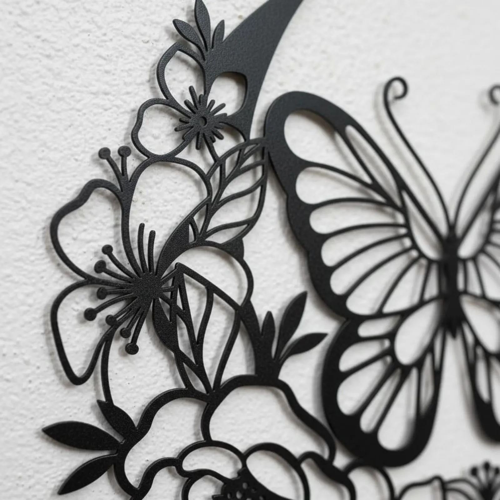 

Butterfly Flower Wall Decor Waterproof Metal Butterfly Wall Decor House Decoration Colorful Bright Colors for Patio