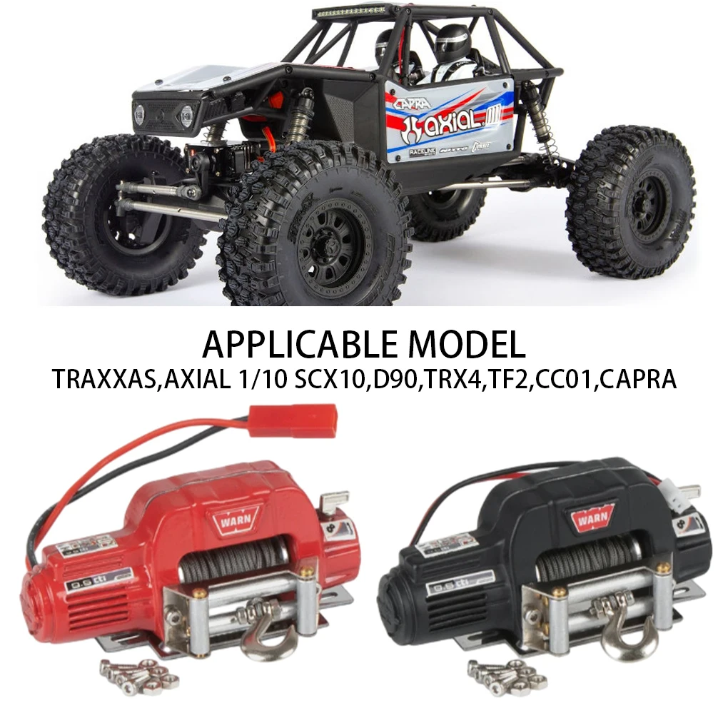 RCGOFOLLOW ونش معدني RC جزء السيارة الكهربائية Rc ونش معدني ل 1/10 SCX10 D90 TRX4 TF2 CC01 كابرا الزاحف #2