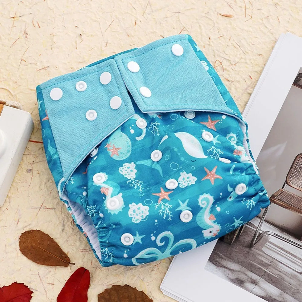 Happy Pocket Cloth Diapers Washable Anti-leakage Charcoal Diapers Reusable Fit 3-15kg Baby Diapers Girl Boy