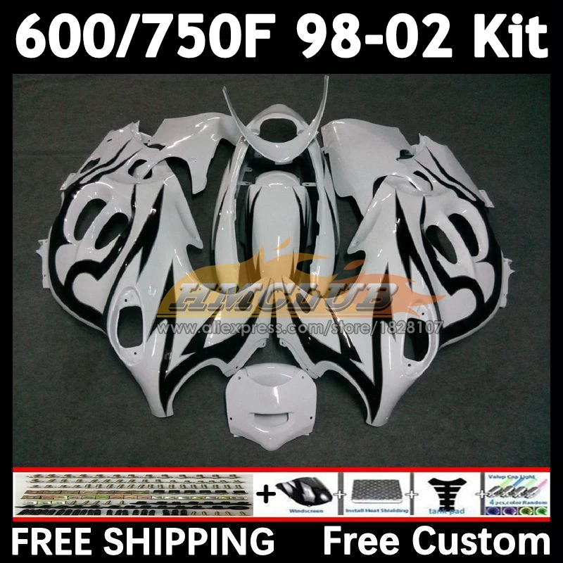 Body For SUZUKI KATANA GSXF 600 750 GSXF600 flames black 1998 1999 2000 2001 2002 24No.24 GSX750F GSXF750 98 99 00 01 02 Fairing