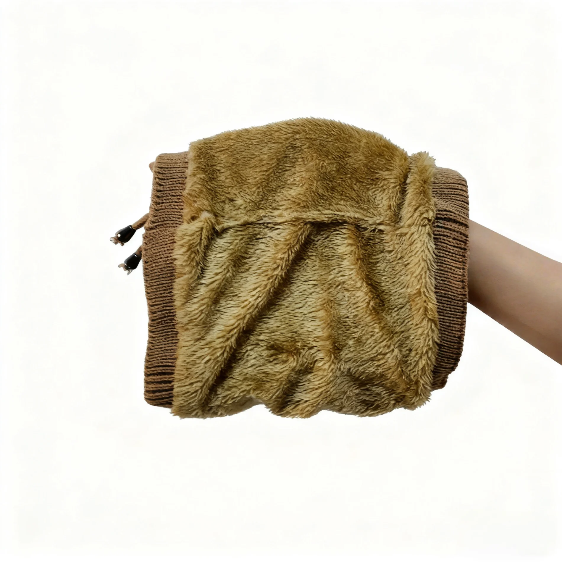 Mehrzweck-Set mit gestrickter Wintermütze und Schal | Warme Thermo-Mütze, Halswärmer, Ski-Gesichtsbedeckung für Damen und Herren, Outdoor, kaltes Wetter – Detail 21