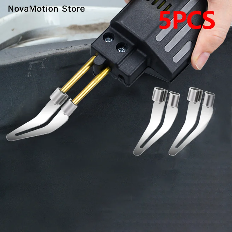 [NM]5Pcs Smooth Head For Plastic Iron Welding Soldering Repairing Tool Iron Smooth Head For Car Bumper Repair Tool[NM]