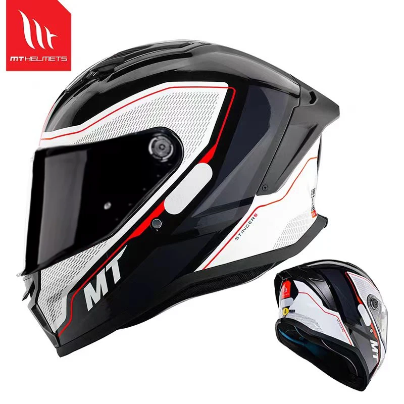 New MT Stinger 2 Motorcycle Helmet Full face Black Double Lens Off-Road helmet ECE DOT Certification Cascos para moto Casco moto