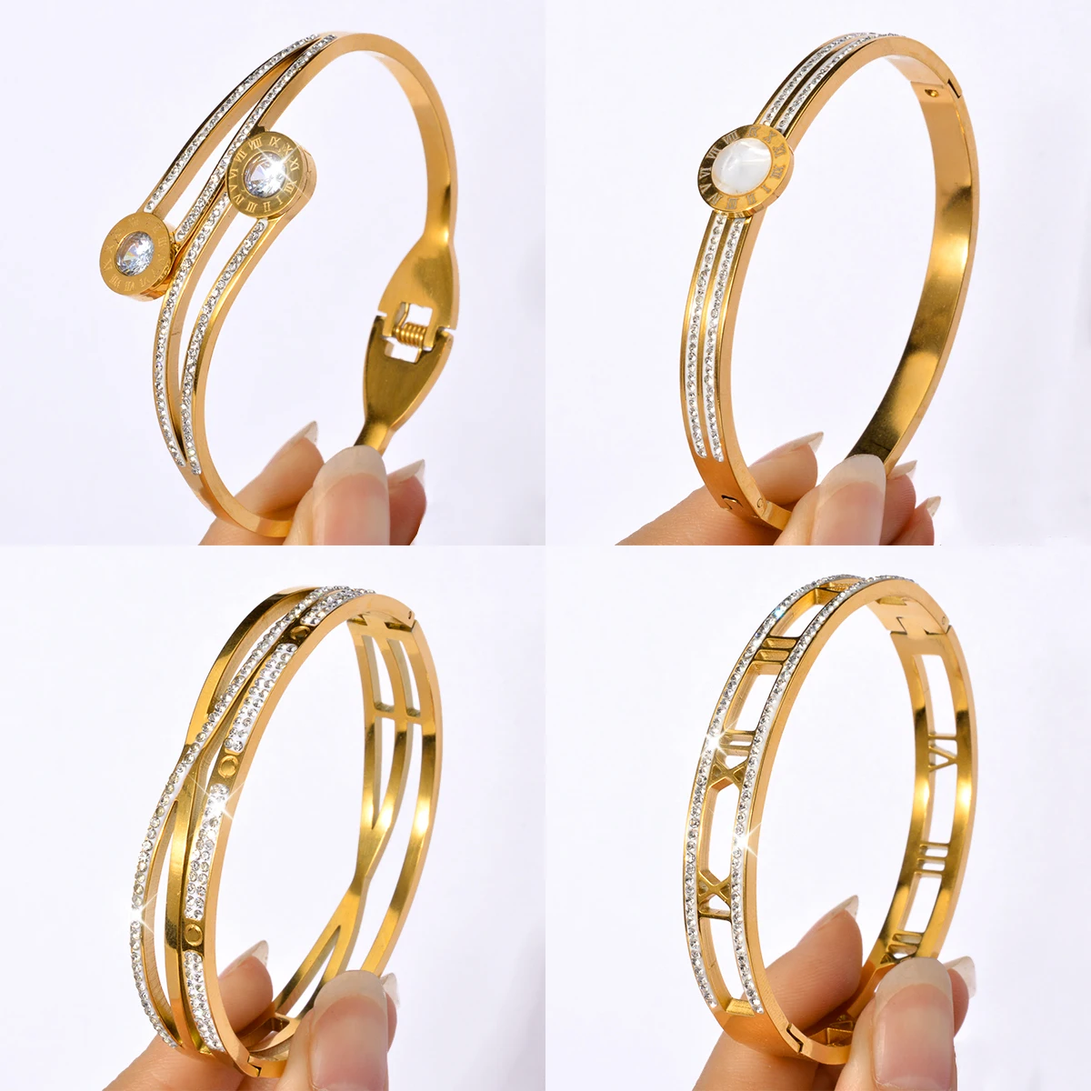 Sunny Jewelry Fashion Gold Color Bangles for Women Trendy Stainless Steel Bracelet Bohemian Jewellery Accessories Gift Wholesale