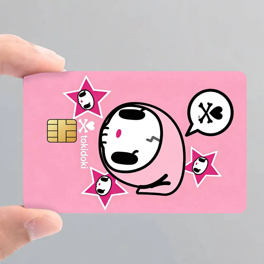 Art Cute T-Tokidoki Card Stickers for Bank Access Protective Waterproof Film Cover Sticker Surprise Gift