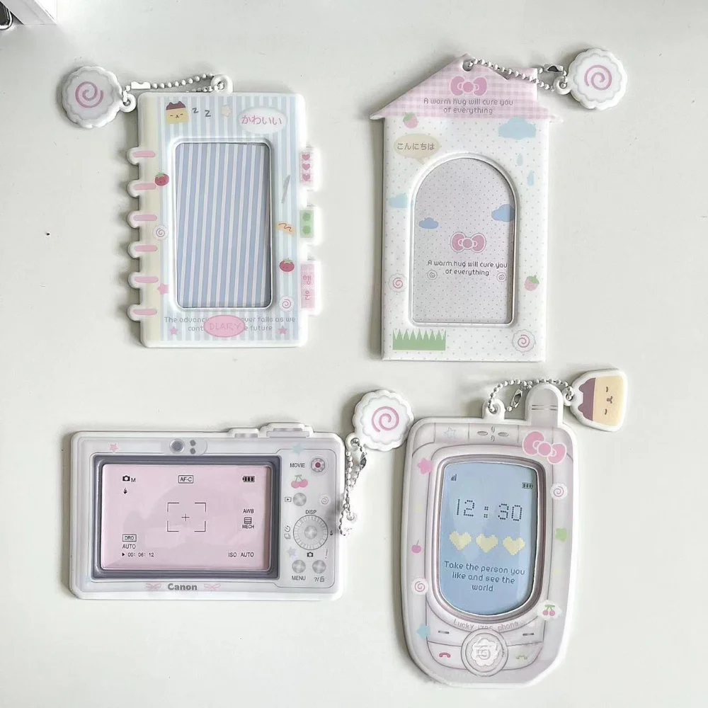 Lightweight Korean Style Idol Card Holder Portable PVC Card Sleeves Camera Phone Design Photocard Holder for Girls