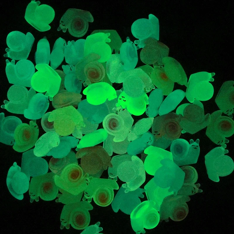 10 قطعة يتوهج في الظلام الحلزون الراتنج سطح المكتب زينة الحلي Diy بها بنفسك اليدوية دبوس الشعر اكسسوارات المفاتيح اكسسوارات اللعب