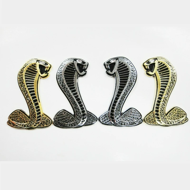 High-quality Modified Metal Alloy Stickers Cobra Patterns DIY Scratch Covering Personalized Decorative Car  Accessories
