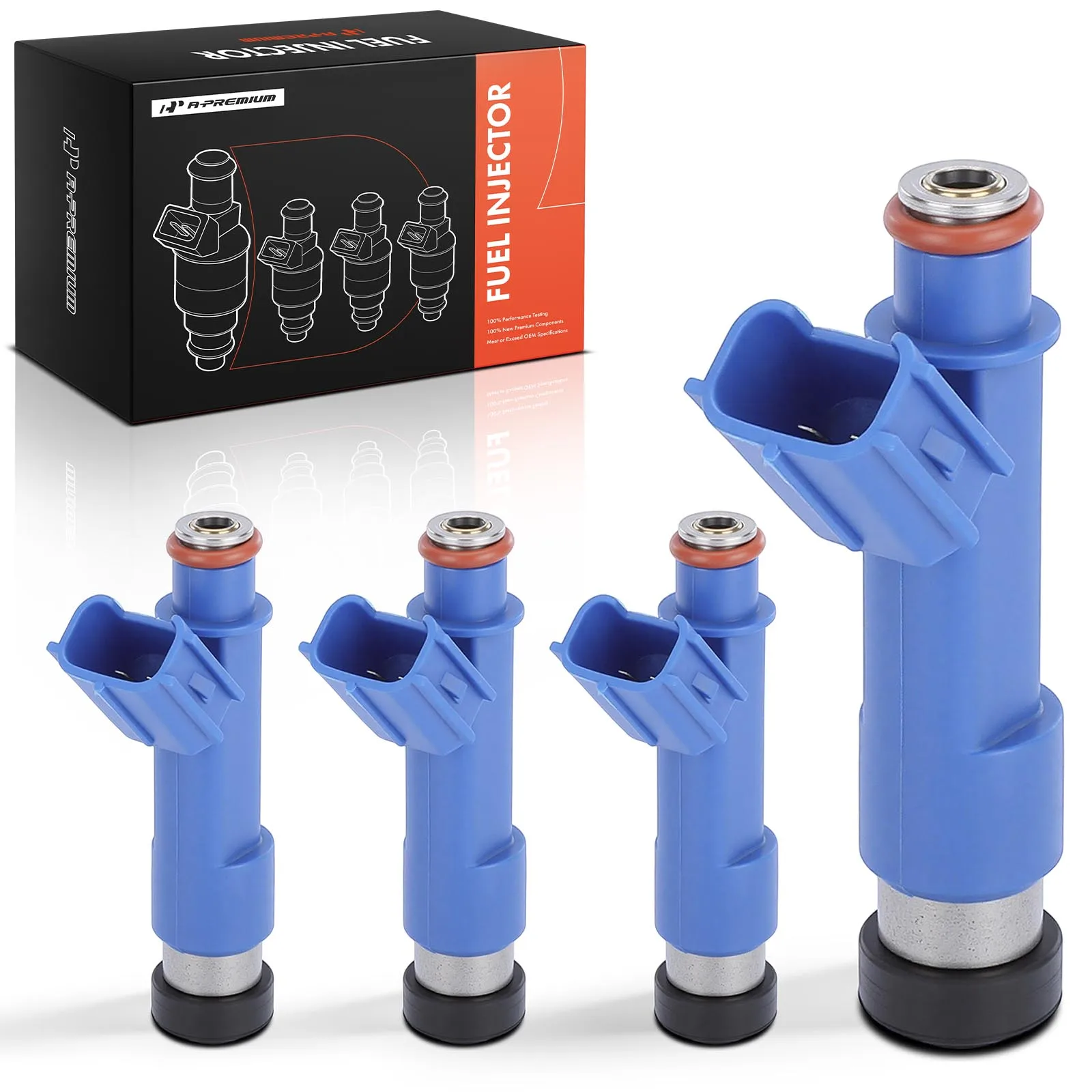 A-Premium 4Pcs Fuel Injector with O-ring for Toyota Yaris 2007 2008 2009 2010 2011 2012 2013 2014 2015 2016 2017 2018