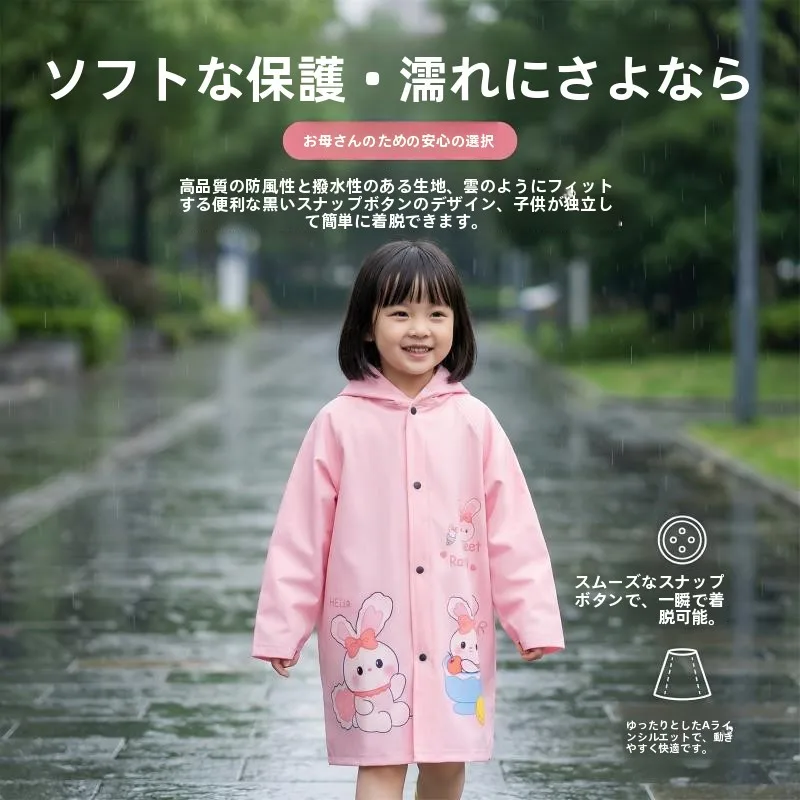 thickened-children's-raincoat-school-uniform-style-reflective-rain-poncho-with-backpack-all-weather-protection-raincoat