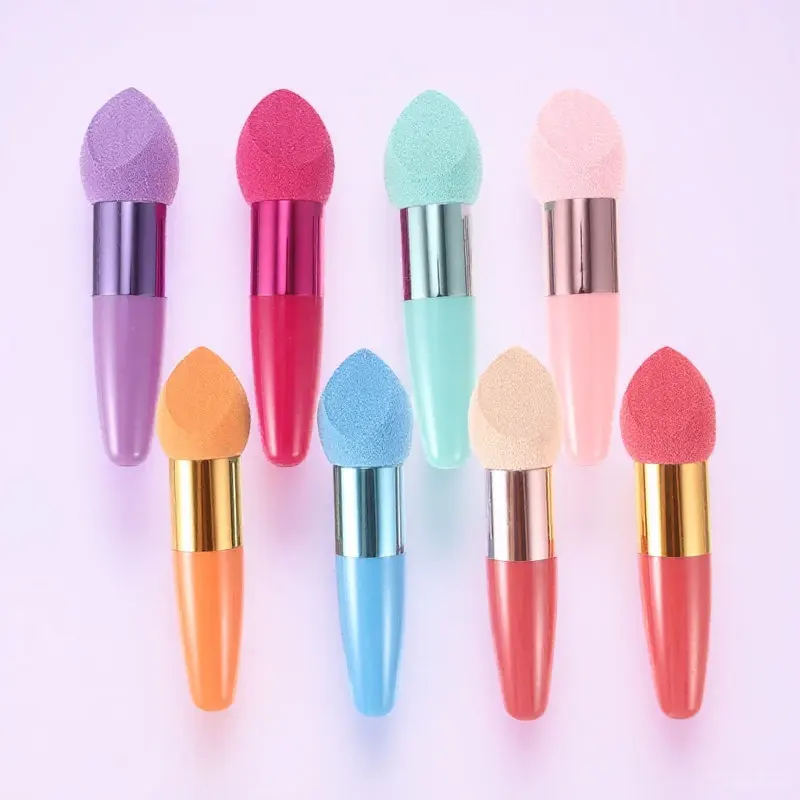 Mushroom Head Makeup Sponge Premium Silicone Easy Clean Foundation Concealer Blush Highlighter Puff for Women Random Color