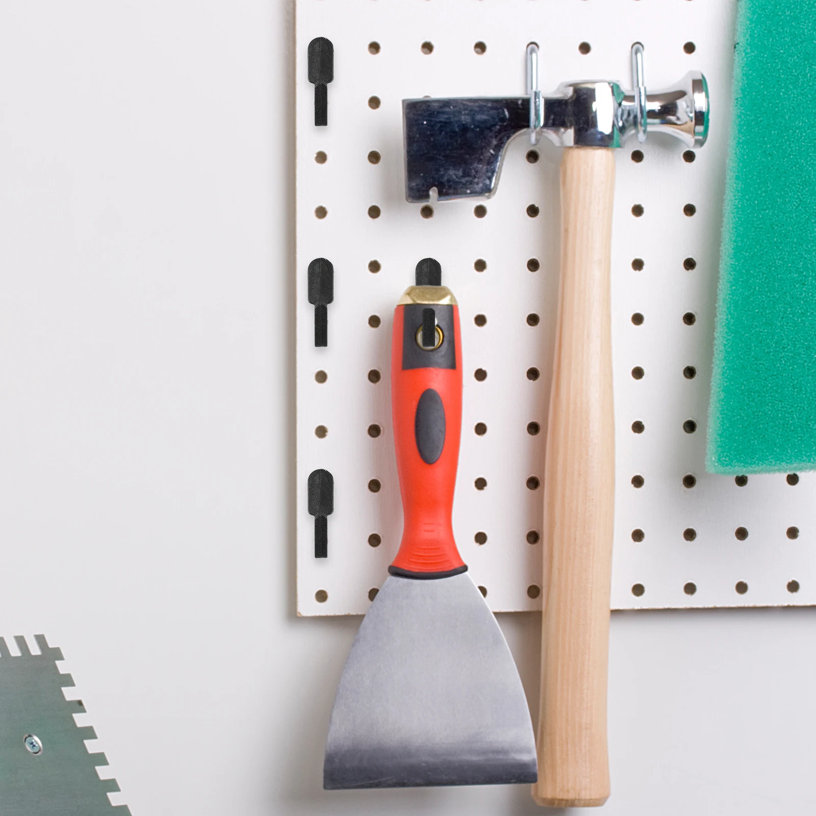 

20pcs Black Pegboard Hooks for Wall Shelving Garage Organizer Heavy Duty Grid Rack Hangers Tool Easy