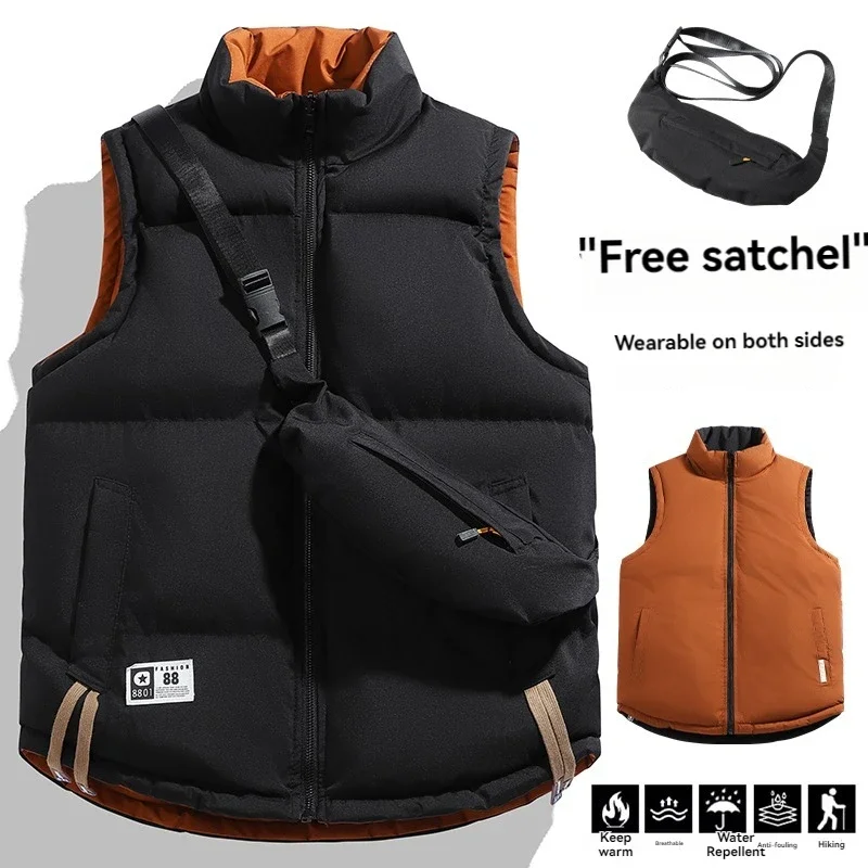 سترة خارجية عالية الجودة قابلة للتنفس عصرية كاجوال مقاومة للبرد سترة مبطنة شتاء جديد عصري دافئ مزدوج الجوانب من القطن #3