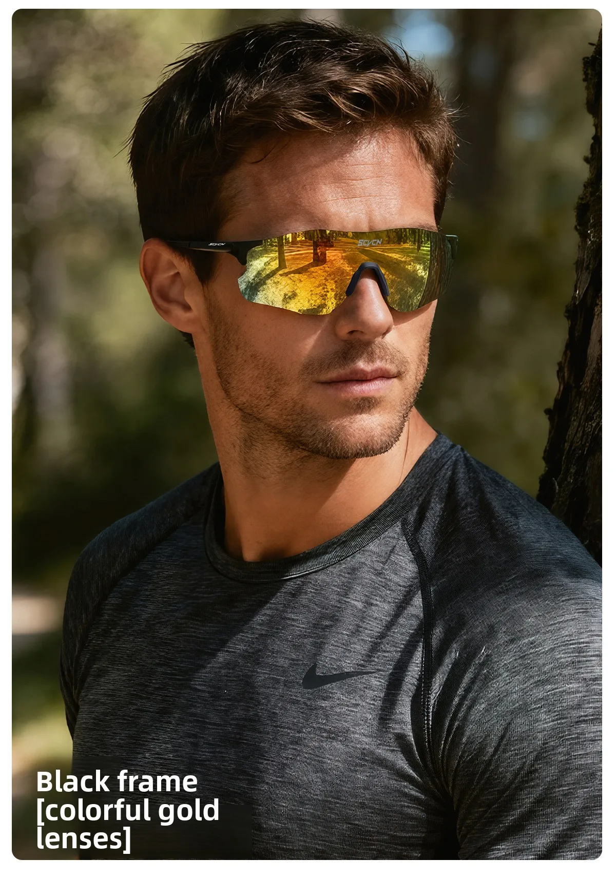 SCVCN Laufbrille, leicht, lichtempfindlich, farbwechselnd, für Tag und Nacht, Dual-Use, für Laufen, Marathon, Wandern, winddichte Schutzbrille – Detail 12