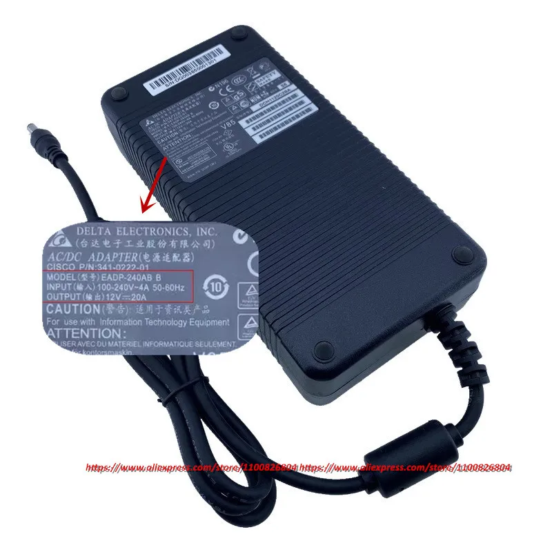 

New Genuine Delta EADP-240AB B 12V 20A 240W 5.5*2.5mm 341-0222-01 AC Adapter For Delta EADP-220AB B Laptop Power Supply Charger