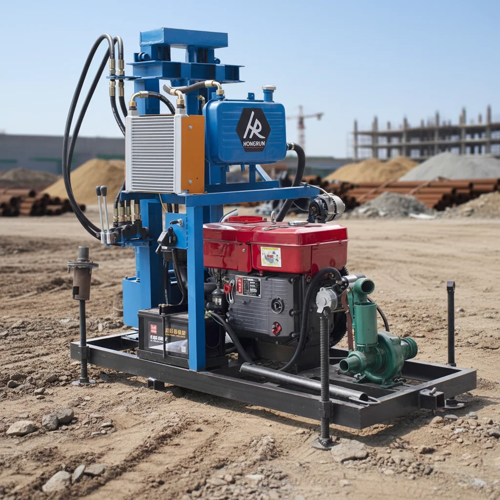 Drilling Diameter Portable Automatic Mobile Gear Water Well Drilling Engine Pump Pressure Vessel Core Components