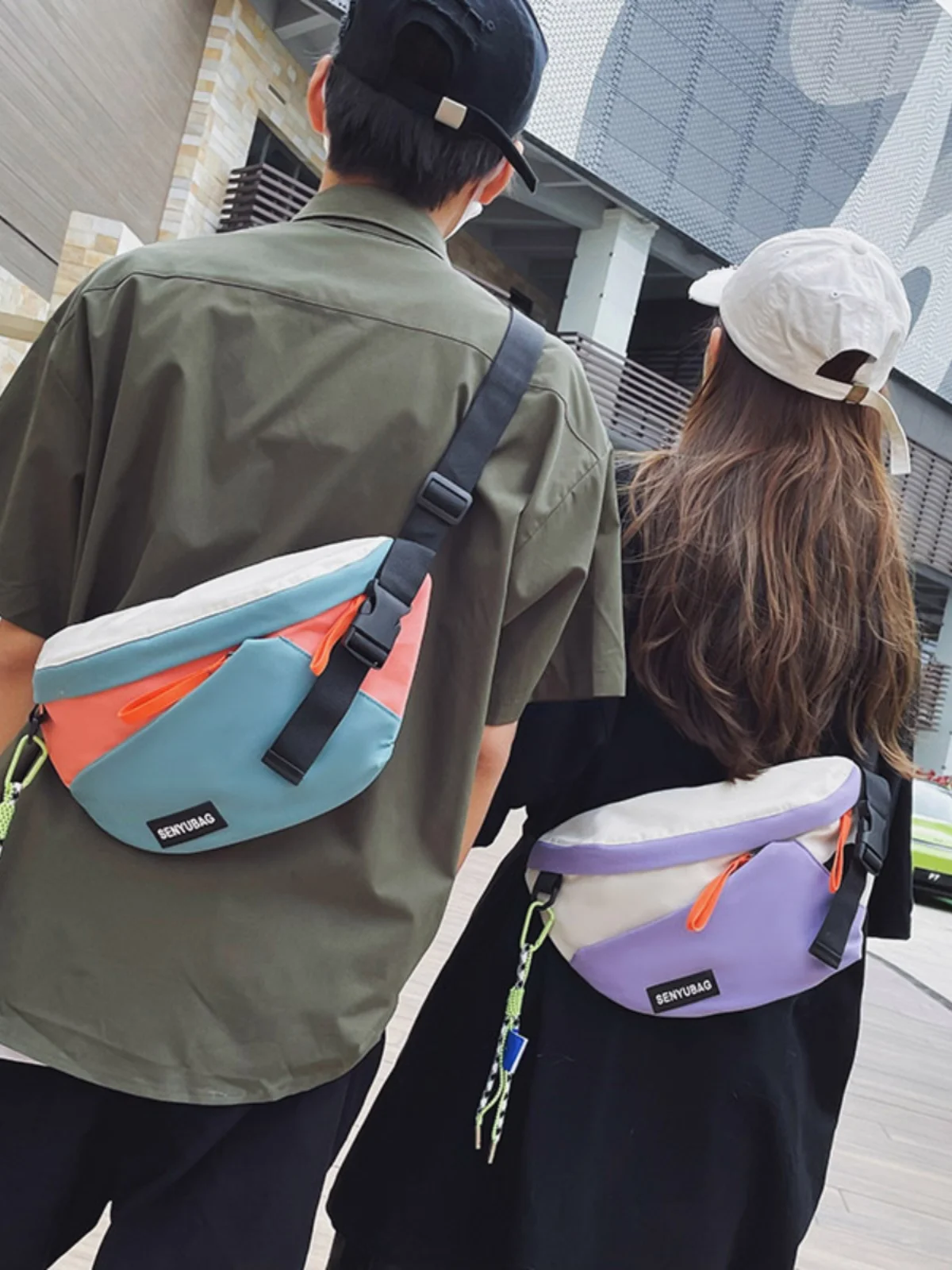 신상 한국 스타일 대용량 피트니스 가방 야외 캐주얼 유니섹스 체스트 백 레저 여행 스포츠 가방 레드 크레인 버드 브랜드