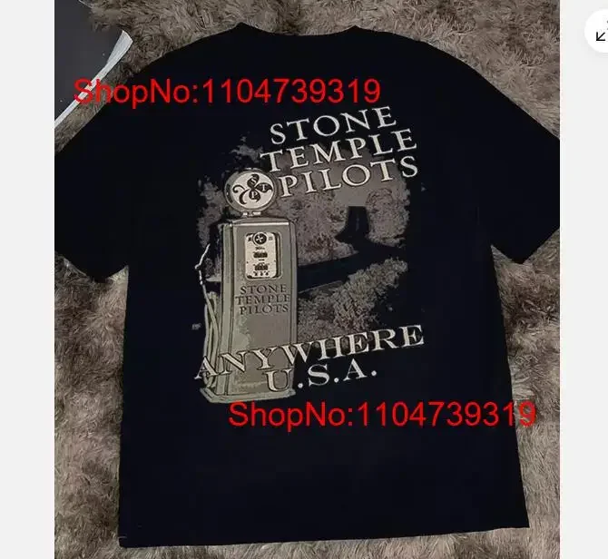 Camiseta Stone Temple Pilots en cualquier lugar de EE. UU., nuevo regalo de Navidad, camiseta versátil lavada vintage para uso diario