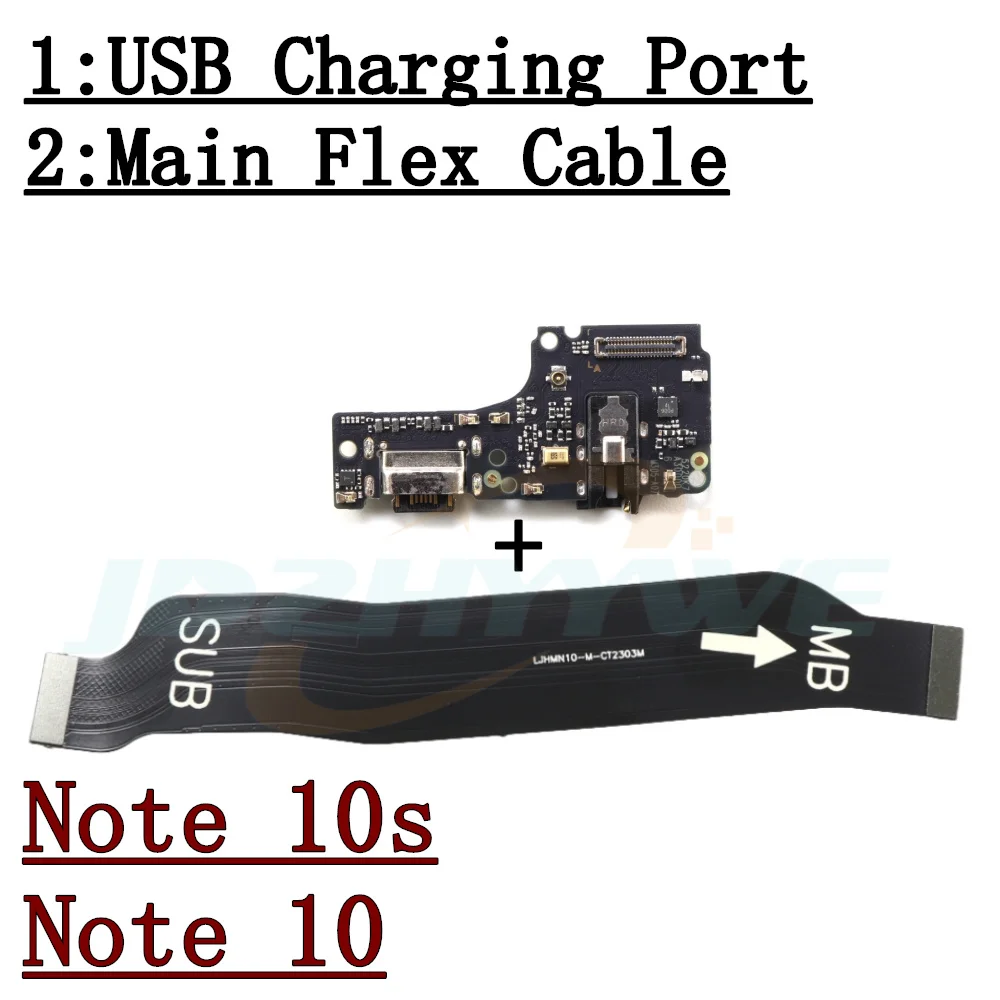 USB Charging Port SIM Card Reader Connector Board For Xiaomi Redmi Note 9S 9 10 10s 11 11s 12 12S 13 Pro+ 5G 4G Main Flex Cable