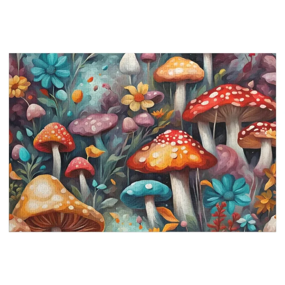 

Mushrooms: Vibrant Fungi Fantasia 017 Jigsaw Puzzle Adult Wooden Customized Photo Photo Personalized Gifts Toddler Toys Puzzle