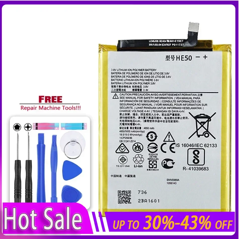 Сменный аккумулятор HE50 5000 мАч для Motorola Moto E4 Plus XT1773 XT1775 XT1771 XT1774 E5 Plus, сменные батареи для мобильных телефонов