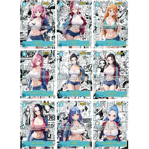 ONE PIECE Japanese Anime DIY Trading Cards Set - Collectible Boa Hancock Ulti Yamato Kalifa Nico Robin Nami Nefertari D Vivi