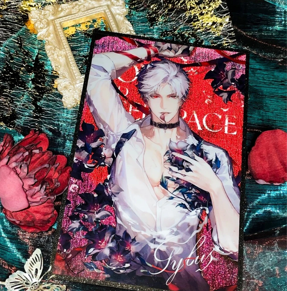 

Anime Love and Deepspace Sylus Mandragora Cosplay Acrylic Double Flash Coloured Paper Cartoon Color Sheet Ornament Gift