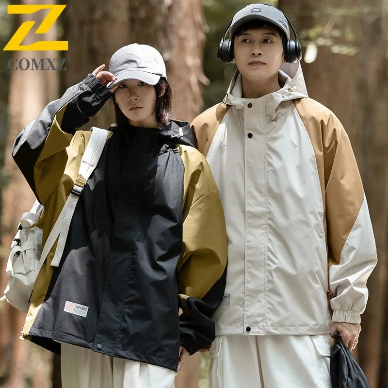 

COMXZ 2025 Мужская куртка уличная ветрозащитная легкая бег, охота, пеший туризм, путешествия, рабочая одежда, куртки с капюшоном, верхняя одежда для приключений