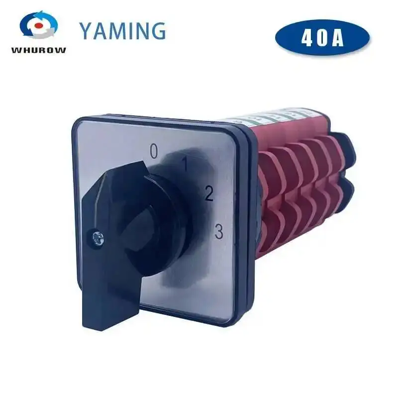 Electric Welding Machine Switch Multi-step 0-3 Position 6 Poles 40A AC380V Manual Transfer Selector Rotary Switch