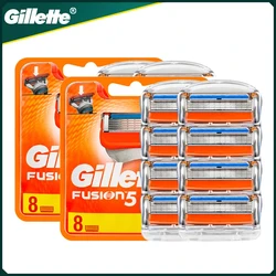 Gillette fusão 5 lâmina de barbear 5 camadas segurança manual cabeça barbear substituição barba navalha recargas cassetes para homem cuidados com o rosto