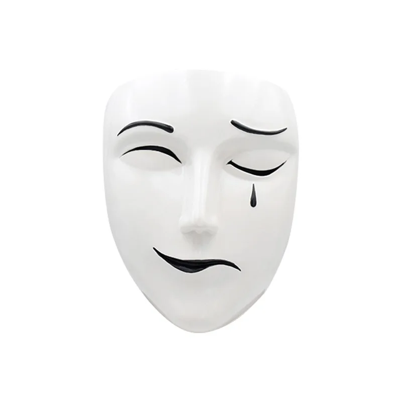 สวรรค์อย่างเป็นทางการ's Blessing Bai Wuxiang หน้ากากครึ่งหน้าฮาโลวีน Masquerade Carnival Party Props เรซิ่นคอสเพลย์อุปกรณ์เสริม