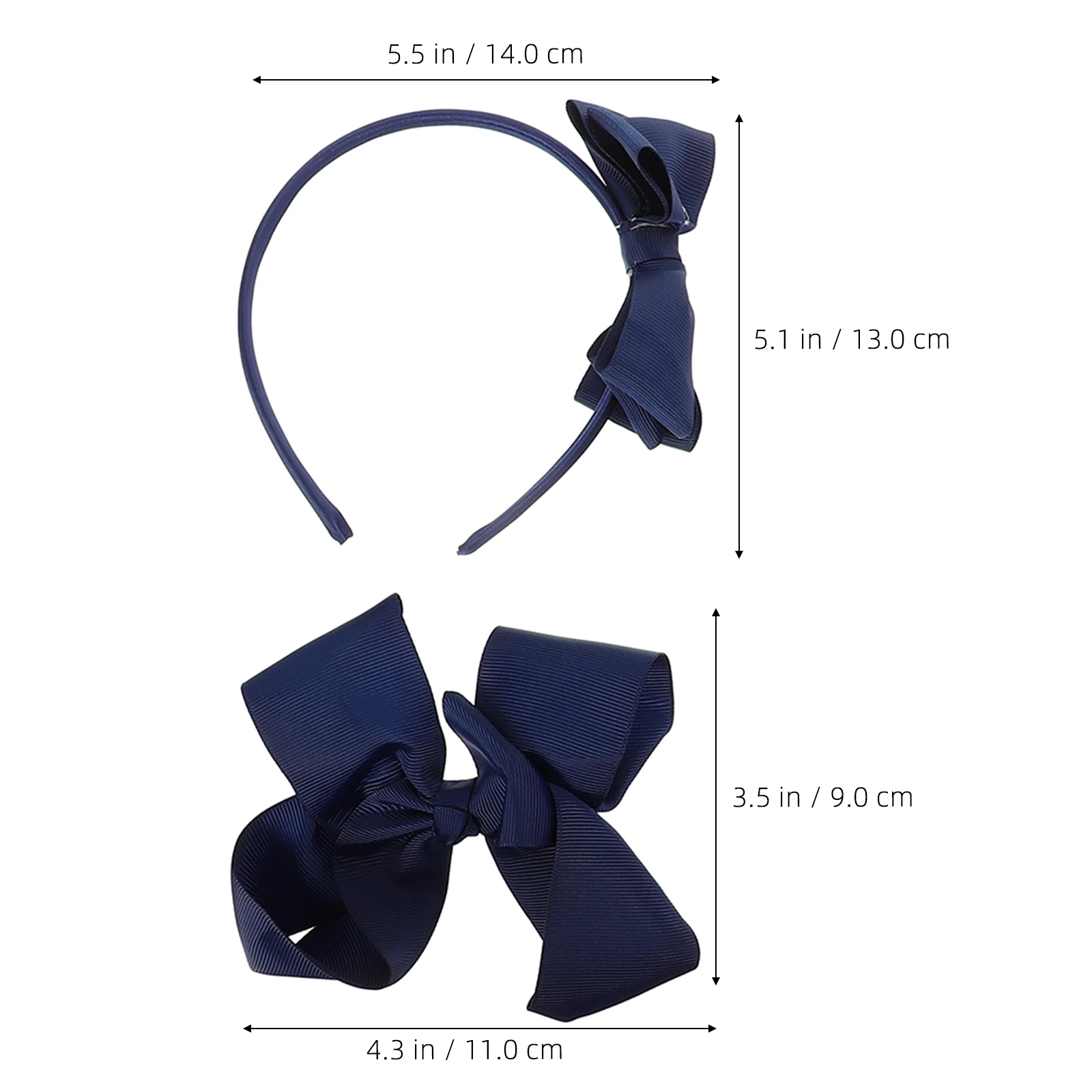 

Hairpin Hairband Set for Girls Clips Headband Barrettes Tie Kids Bow Hair Accessories Blue Color Daily Wear Birthday Party