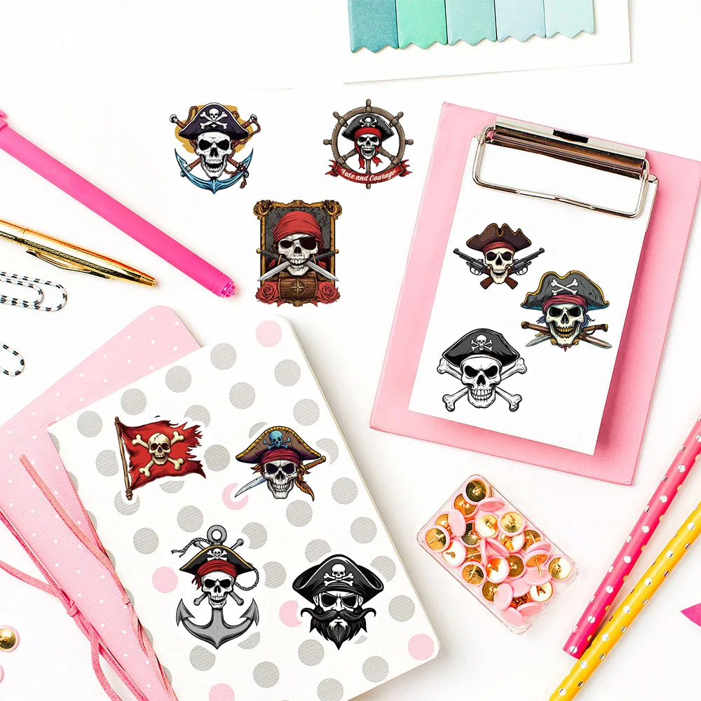 500 قطعة من ملصقات القراصنة الرجعية ملابس الشارع الشهير حقيبة الكمبيوتر المحمول القهوة الأمتعة دراجة نارية حقيبة القهوة المعيشة لفة ملصقات