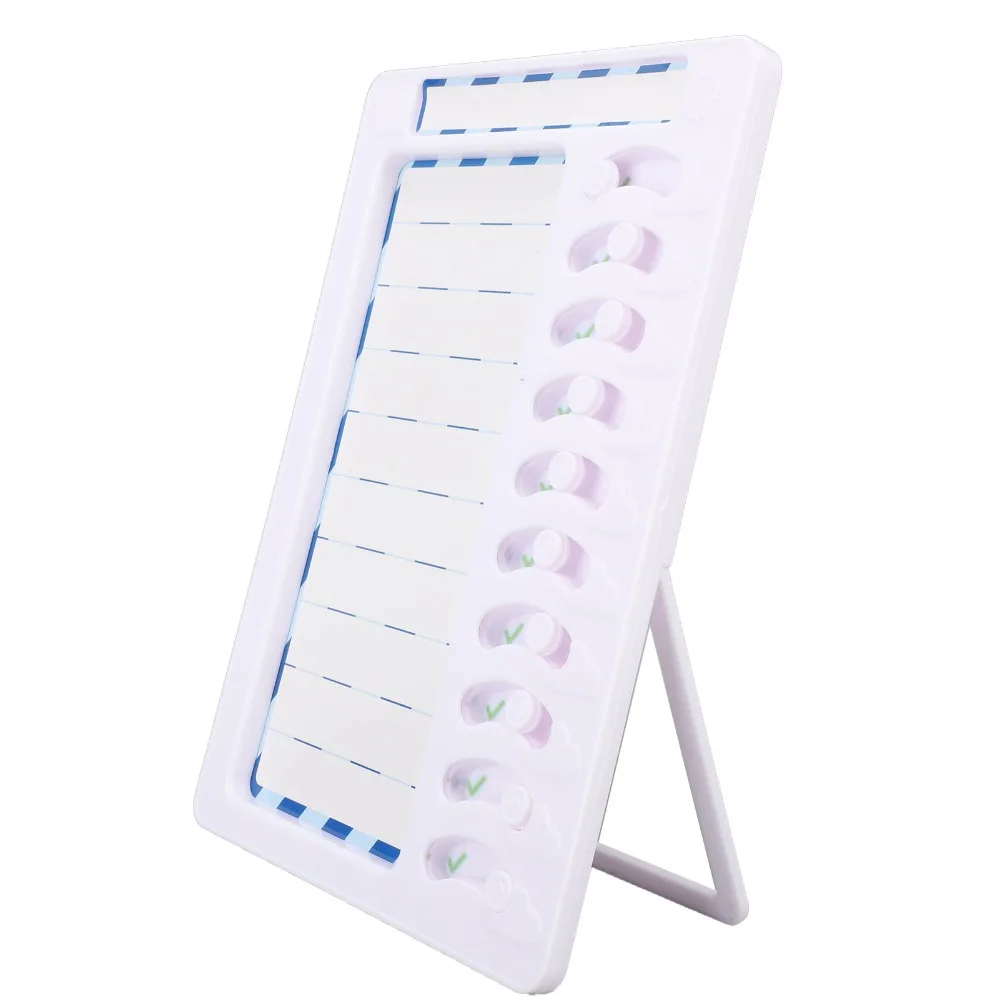 

Стираемая доска для планирования, многоразовая, сдвижная, портативная, для отслеживания самодисциплины, удобная для детей, доска для контроля привычек, для ежедневного планирования