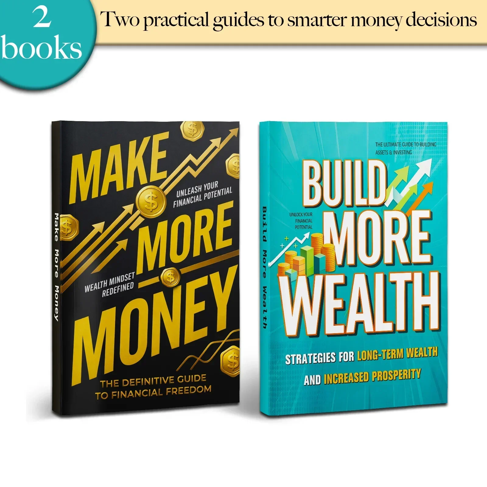 2-Book Money and Wealth Building Guide Set, Personal Finance, Wealth Mindset, Investing Basics, Asset Growth