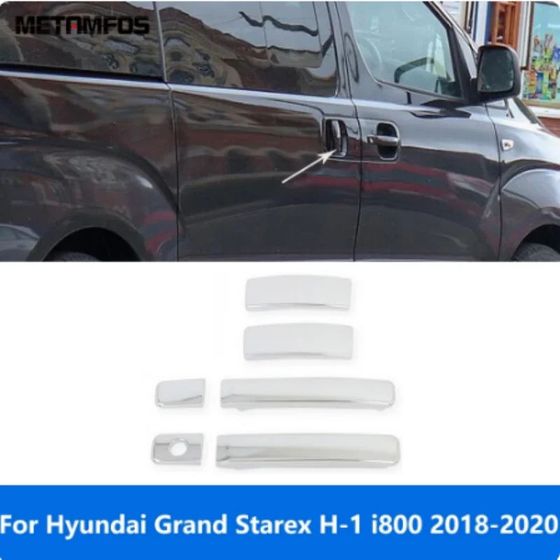 

For Hyundai Grand Starex H-1 i800 2018 2019 2020 Chrome Side Door Handle Cover Trim Protector Sticker Accessories Car Styling