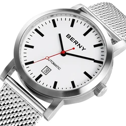 BERNY Swiss Railway Men orologio da polso orologio meccanico per uomo orologi automatici gabbiano Luxury Brand orologio maschile 5ATM impermeabile