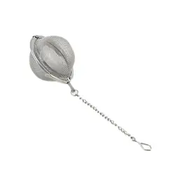 Mesh Tea Strainer Stainless Steel Infuser Strainer Mesh Tea Spoon Locking Spice Egg Shaped Ball Teaware