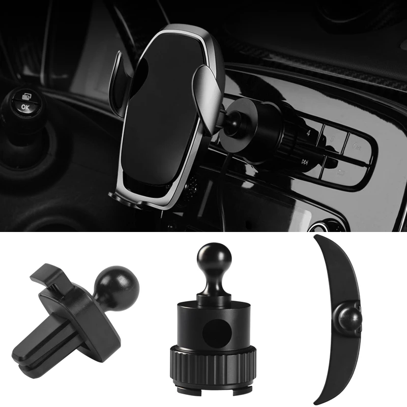 Support universel de téléphone portable à tête sphérique pour voiture, 17mm, Clip de sortie d\'air, Navigation GPS, accessoires pour Smart 453 Fortwo