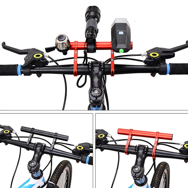 Bike Handlebar Extender Carbon Fiber Bicycle Handlebar Extended Bracket 10/20/30cm Bicycle Bracket For Bike Headlight Mount Bar