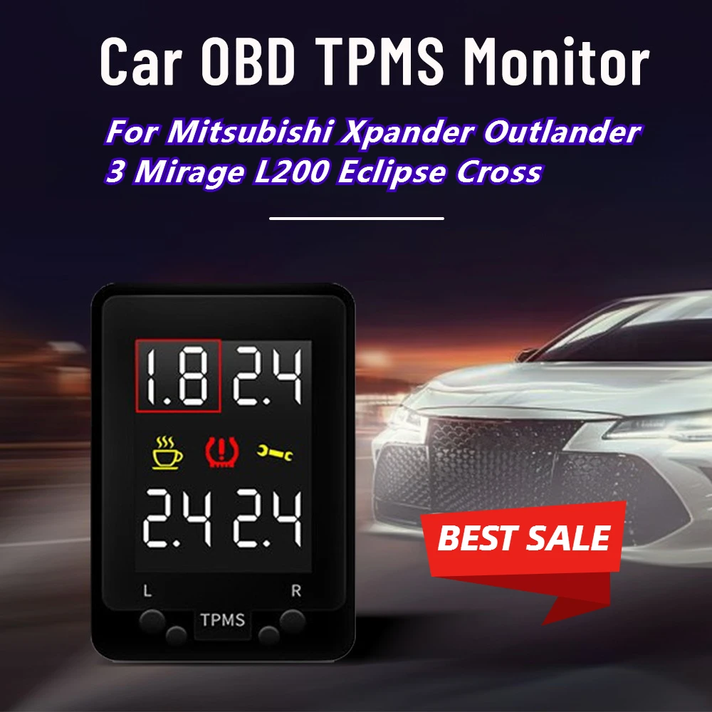 

OBD TPMS 4 Tyres Indicator Tire Pressure Monitor Systems for Mitsubishi Xpander Outlander 3 Mirage L200 Eclipse Cross Accessory