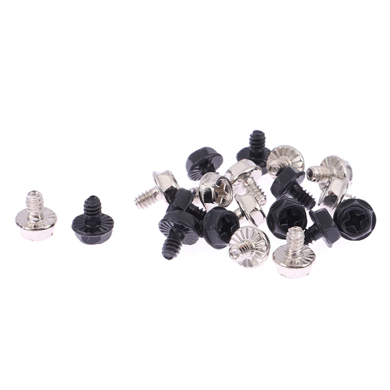 100 Pieces Toothed Hex Computer PC Case Hard Drive Motherboard Mounting Screws For CD-ROM Disk