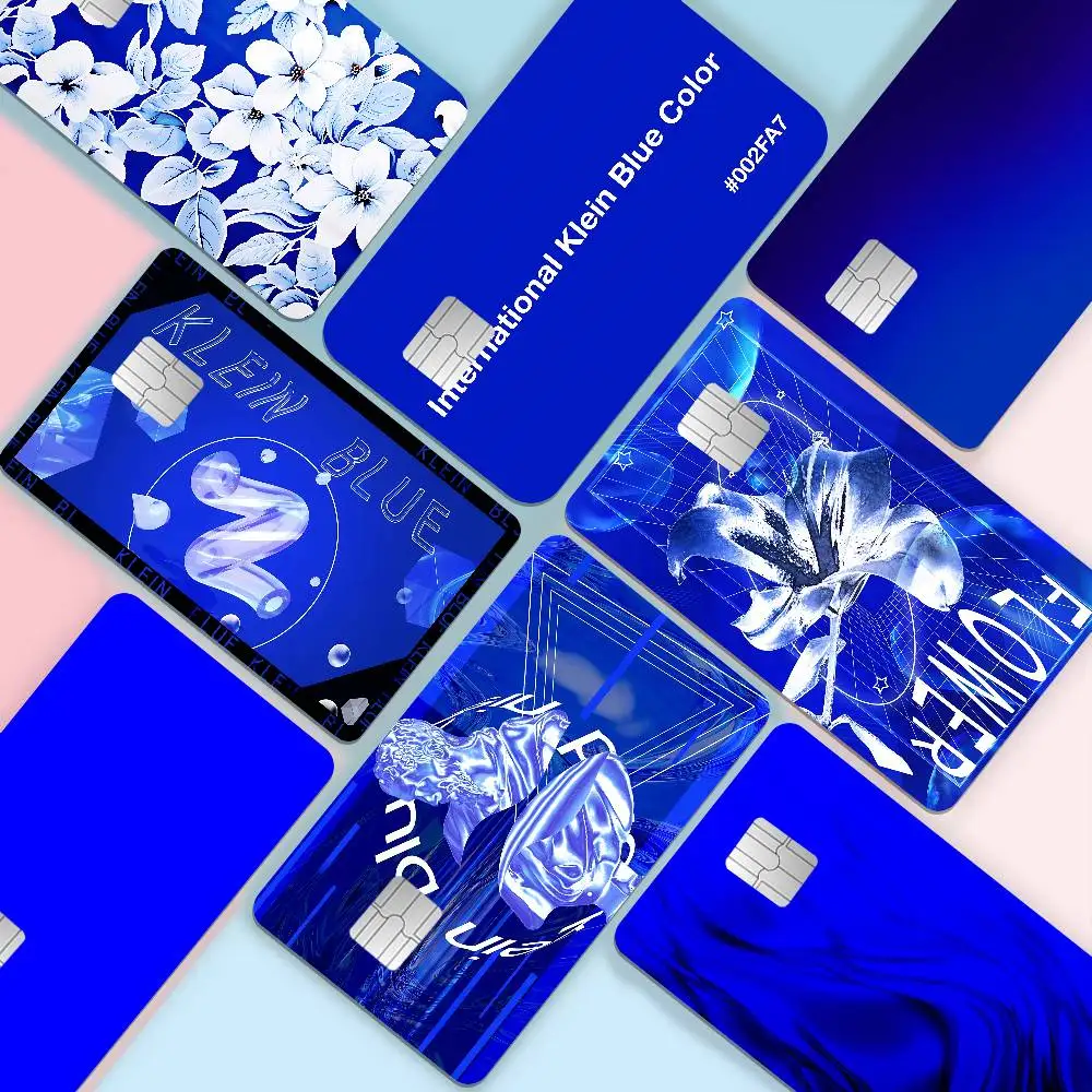 Popular Color Klein Blue INS Art 100% Hot Sale Amine Credit Debit Bank Card Bus Card Film Skin Sticker