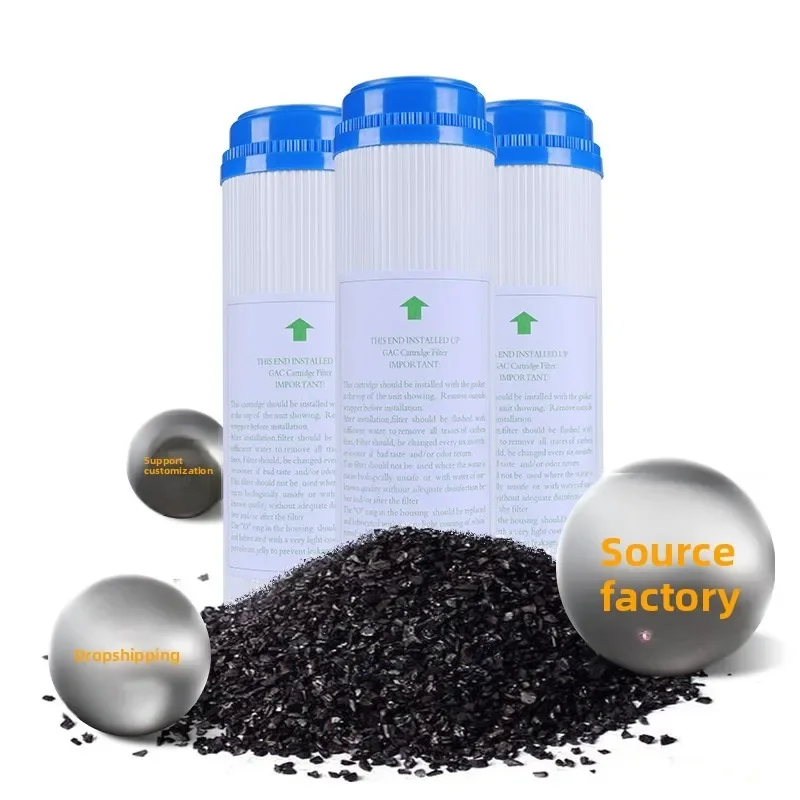 1Pcs 10 Inch UDF Granular Activated Carbon Coconut Shell Carbon Filter Water Purifier Accessories Pure Water Machine Filter