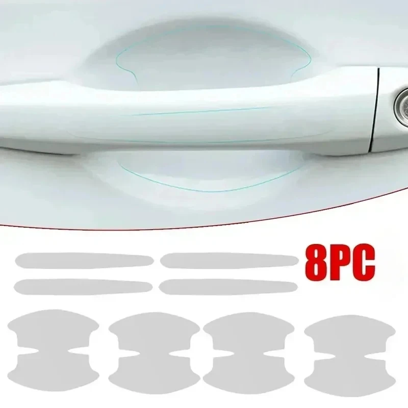 

1/3/6Set Universal Car Door Handle Bowl Scratch Protective Stickers Transparent Car Handle Anti-Collision Protection Strip