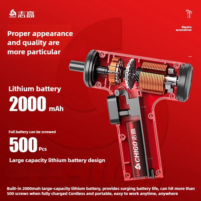 

Cordless Electric Screwdriver Rechargeable 2000mah Lithium Battery Mini Drill 3.6V Power Tools Set Household Maintenance Repair