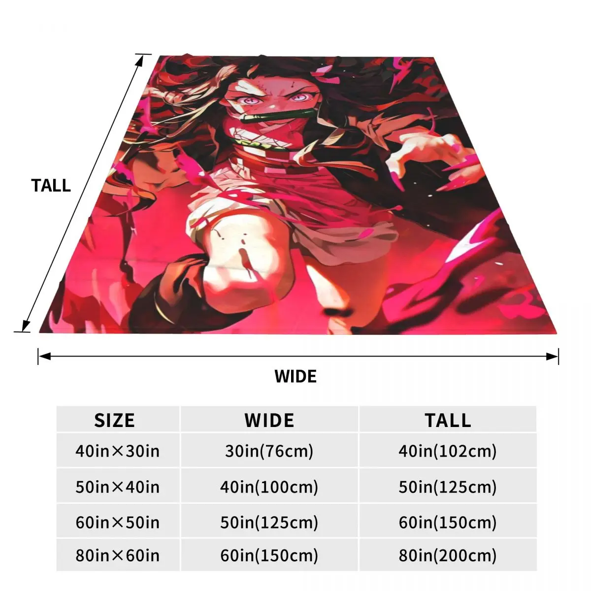 Kawaii Kamado Nezuko Blankets Demon Slayer Comic Cartoon Plush Throw Blanket For Sofa Decorative Flannel Bedspread Bed Cover