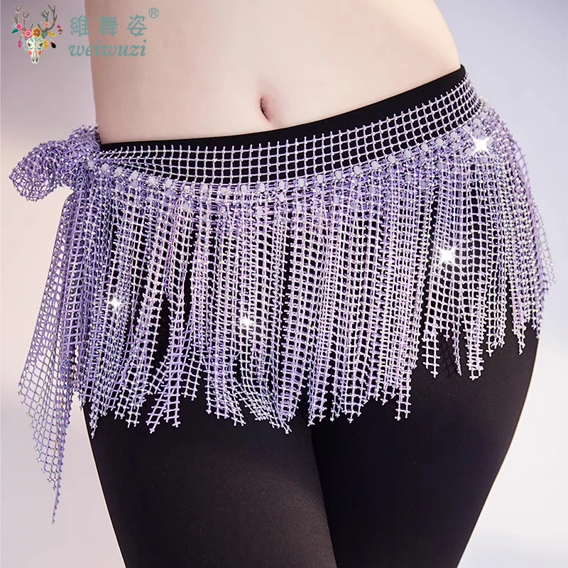 جديد إمرأة لامعة الرقص الشرقي الخصر سلاسل الرقص الشرقي الهندي ملابس رقص اكسسوارات شرابة متعدد الطبقات وشاح الورك التنانير #4