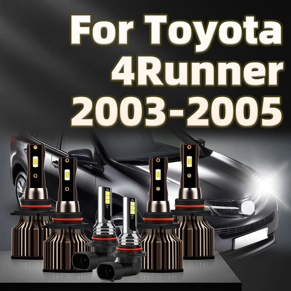 

2/4/6Pcs Car Headlight 30000LM LED Bulb 9005 9006 Fog Lamp Kit 6000K White For Toyota 4Runner 2003 2004 2005