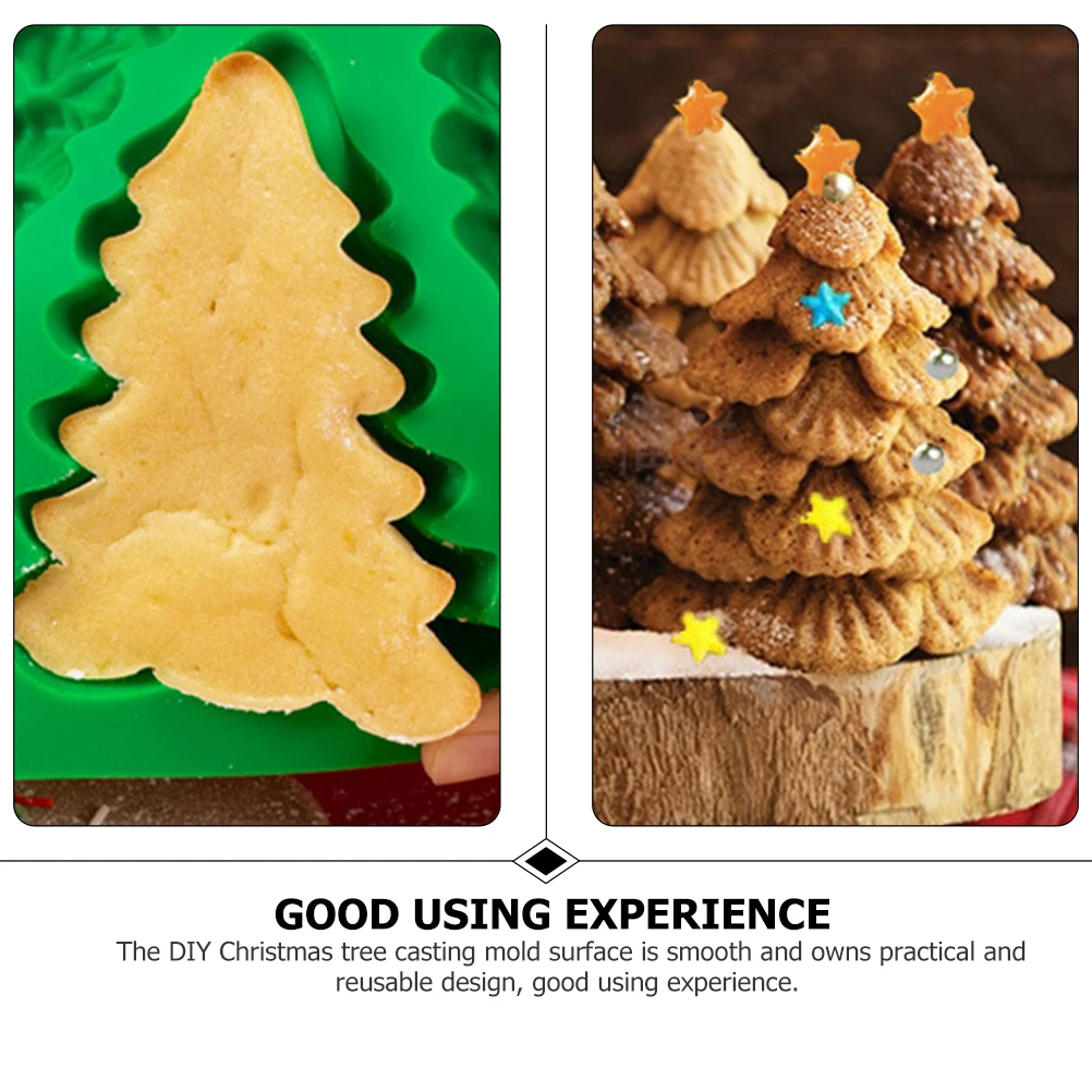 

Christmas Tree Mold Molds Decorations Casting for Crafts Silicone Soap Fondant Baking Crafting Lights